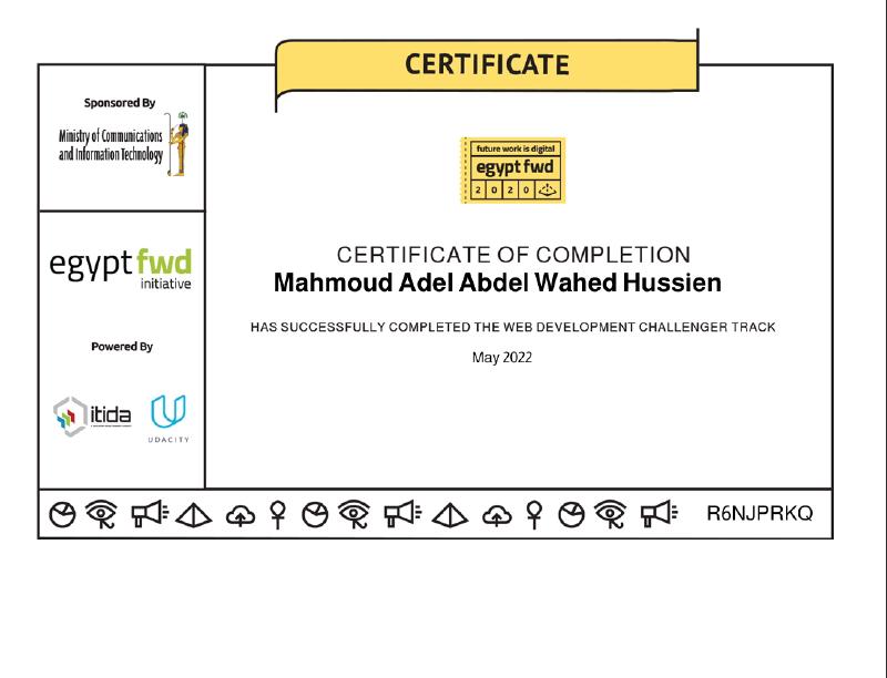 &ldquo;شهادتي من Udacity المقدمة من egfwd&rdquo;
