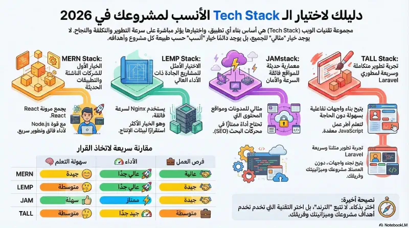 أشهر 8 Tech Stacks في مجال الويب