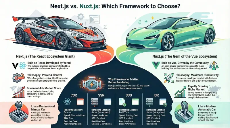Comprehensive Comparison Next vs Nuxt