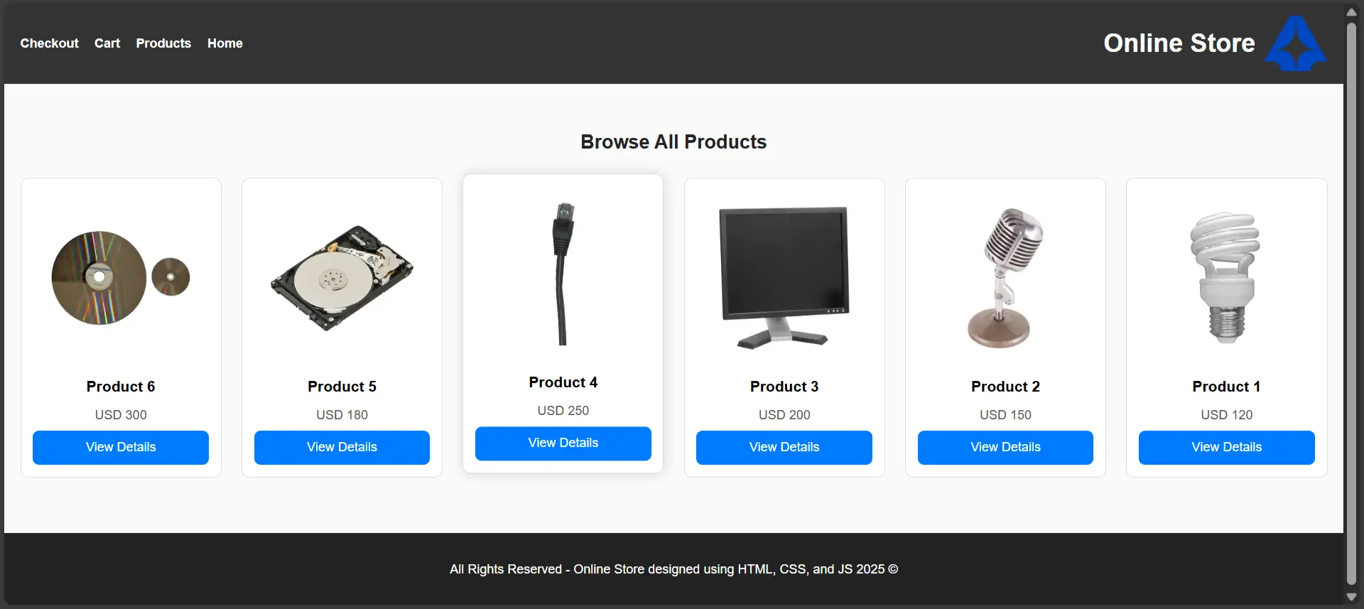 Designing the Products Page