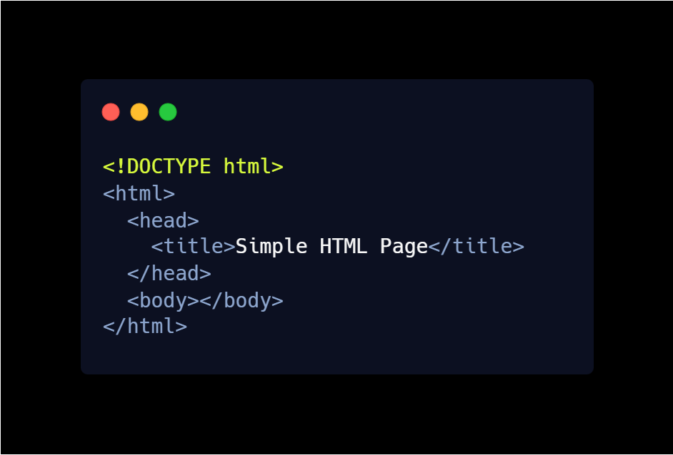 أبسط صفحة HTML