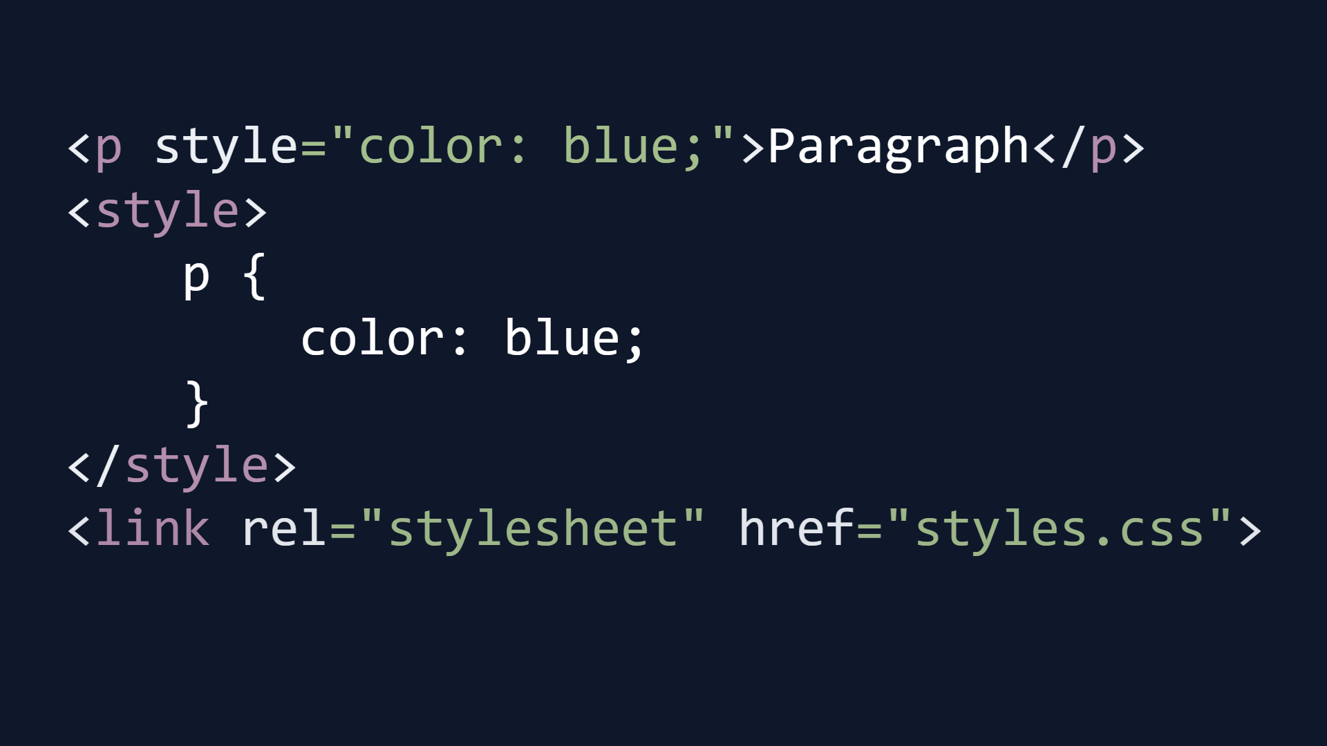Ways to Use and Link CSS in an HTML Page